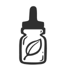 Tincture bottle with leaf favicon